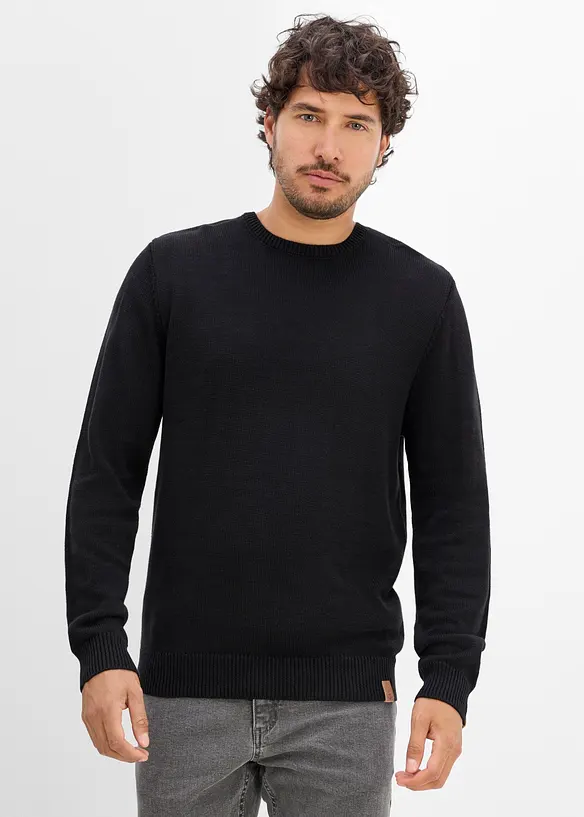 Maglione a filato fine con cotone, bonprix