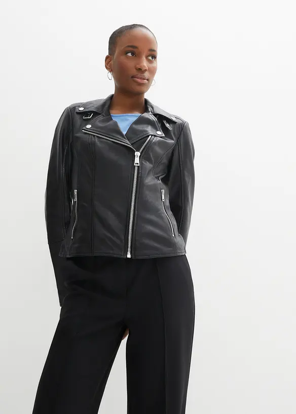 Giacca biker in nappa, bonprix