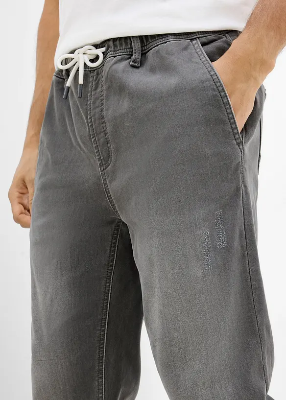 Jeans jogger con elastico in vita regular fit, straight, bonprix