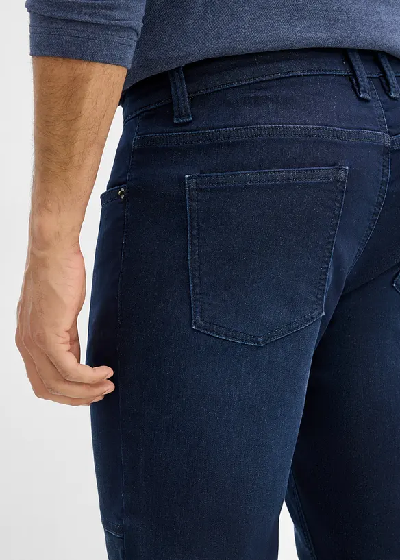Jogger di jeans regular fit con vita regolabile, straight, bonprix