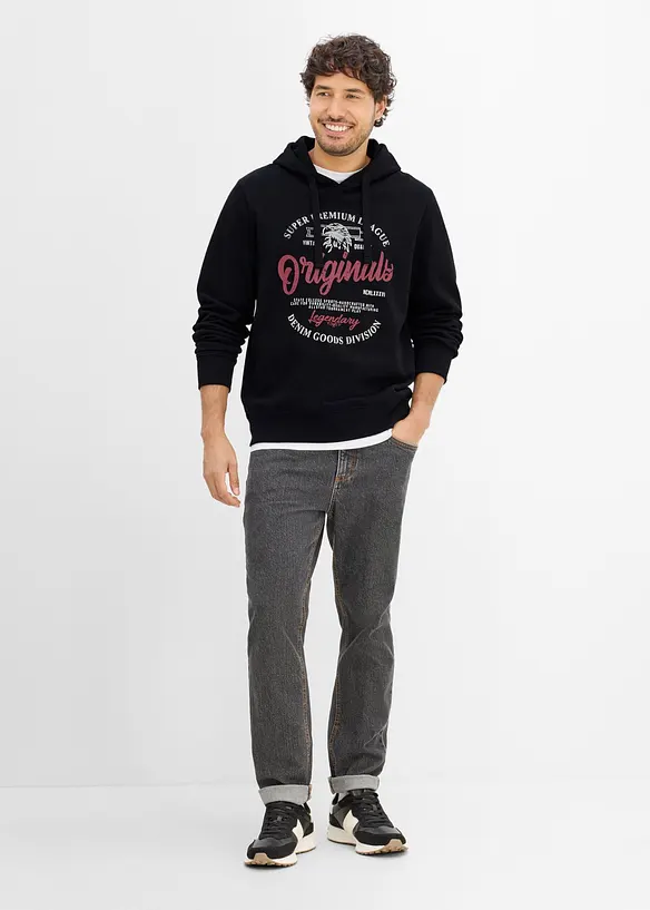 Felpa con cappuccio e taglio comfort, bonprix