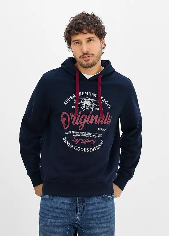Felpa con cappuccio e taglio comfort, bonprix