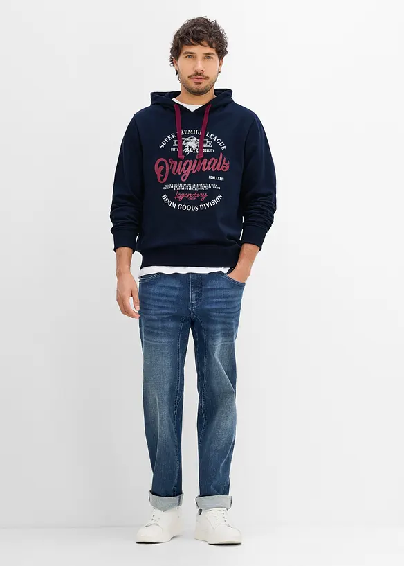 Felpa con cappuccio e taglio comfort, bonprix