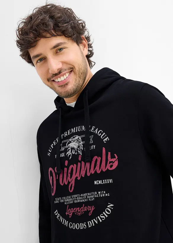 Felpa con cappuccio e taglio comfort, bonprix