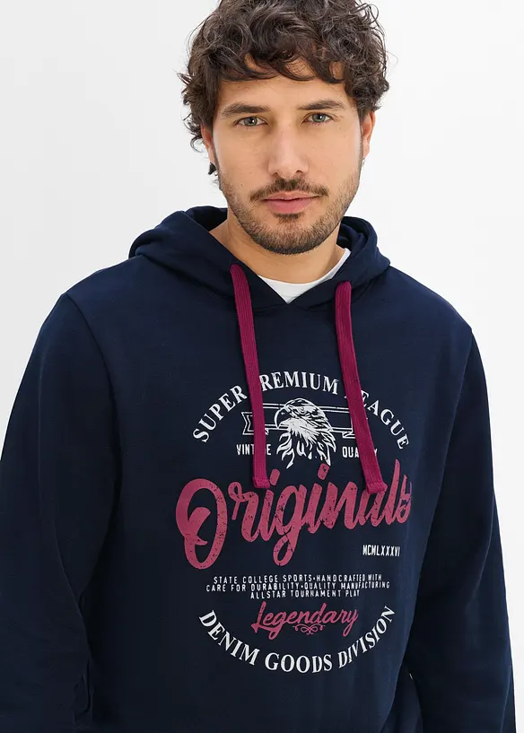 Felpa con cappuccio e taglio comfort, bonprix