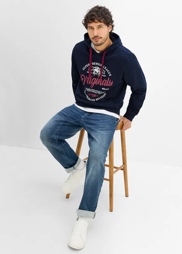 Felpa con cappuccio e taglio comfort, bonprix