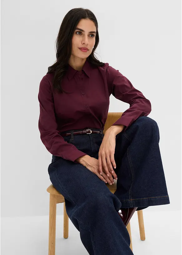 Camicia in popeline robusto, bonprix