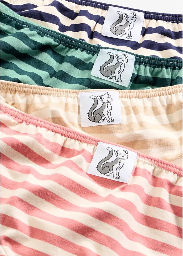 Slip alto con morbido cotone (pacco da 4), bonprix