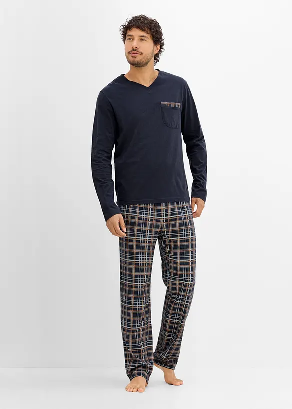 Pigiama con cotone biologico e maniche lunghe, bonprix