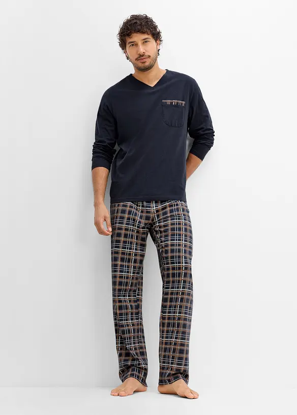 Pigiama con cotone biologico e maniche lunghe, bonprix