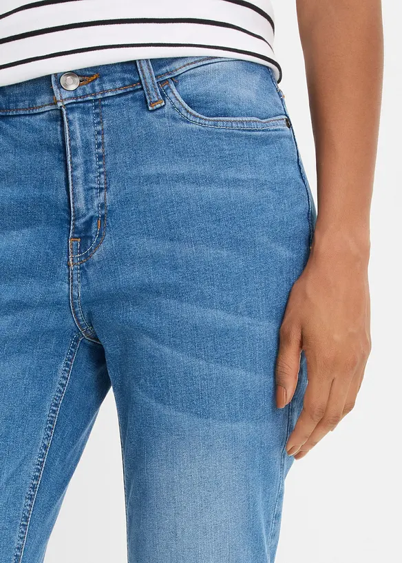 Jeans elasticizzati straight, vita media, bonprix