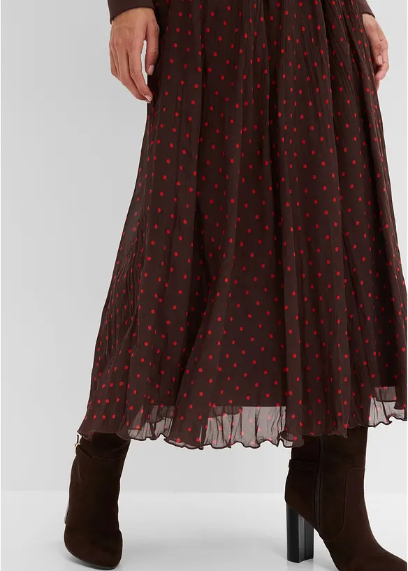 Gonna in chiffon con effetto stropicciato, bonprix