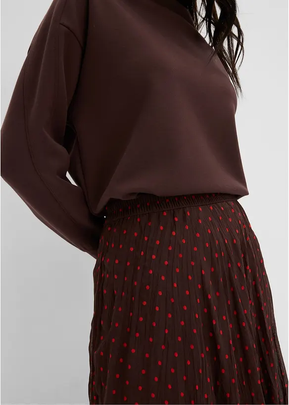 Gonna in chiffon con effetto stropicciato, bonprix