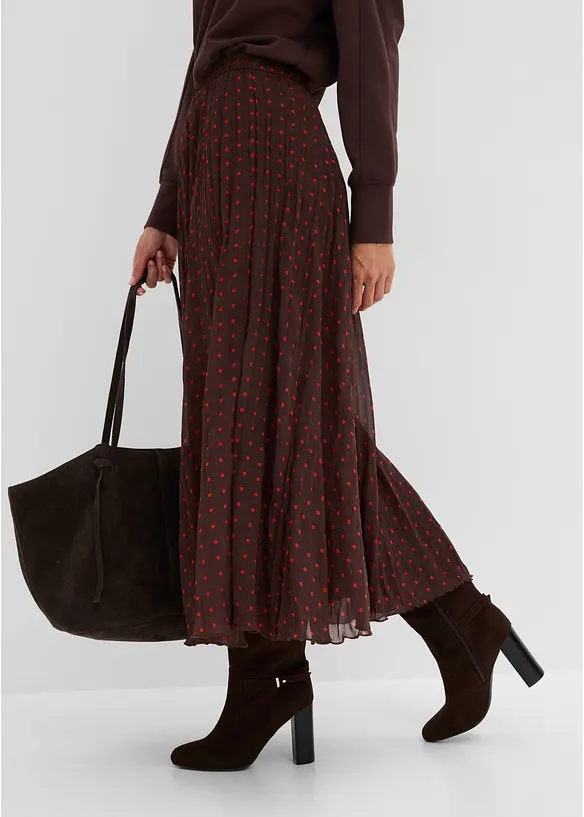 Gonna in chiffon con effetto stropicciato, bonprix