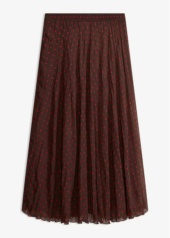 Gonna in chiffon con effetto stropicciato, bonprix