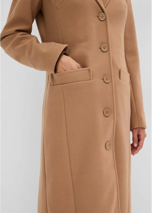 Cappotto lungo in simil lana, bonprix