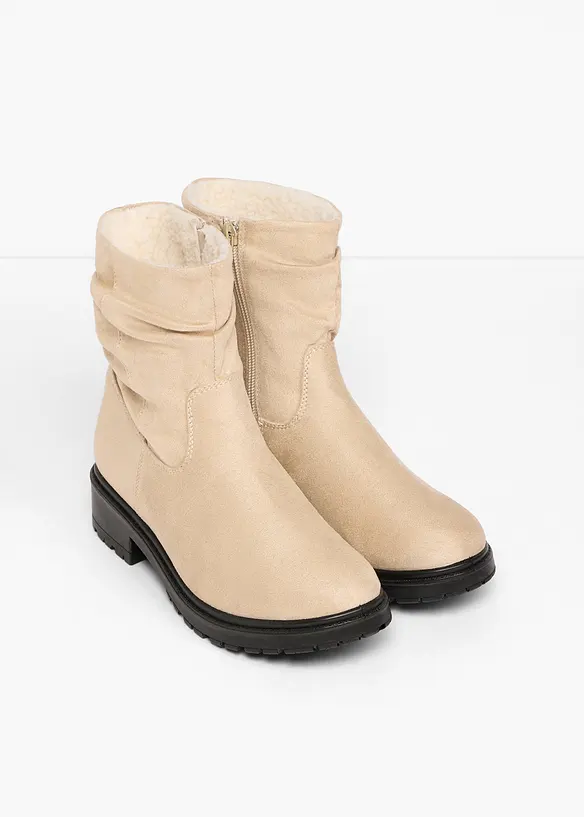 Stivaletti con arricciatura, bonprix