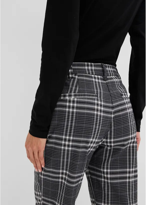 Pantaloni elasticizzati con fantasia a quadri, bonprix