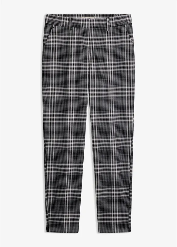 Pantaloni elasticizzati con fantasia a quadri, bonprix