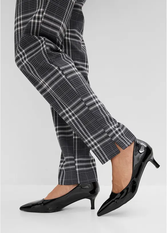 Pantaloni elasticizzati con fantasia a quadri, bonprix