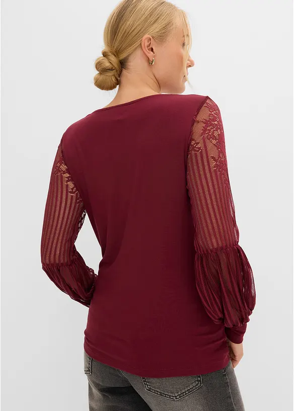 Maglia con maniche lunghe in misto viscosa, bonprix