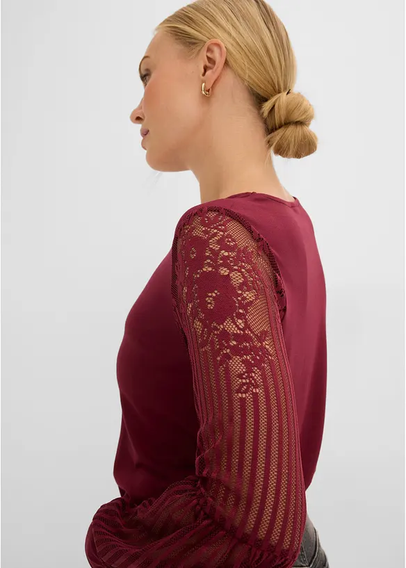 Maglia con maniche lunghe in misto viscosa, bonprix