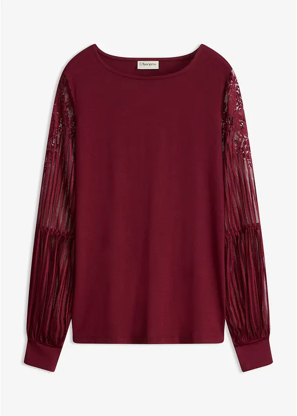 Maglia con maniche lunghe in misto viscosa, bonprix