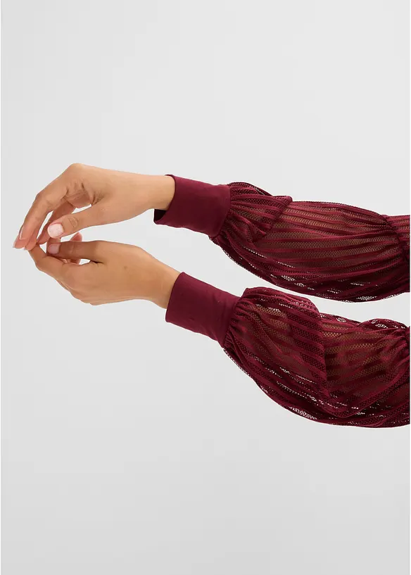 Maglia con maniche lunghe in misto viscosa, bonprix
