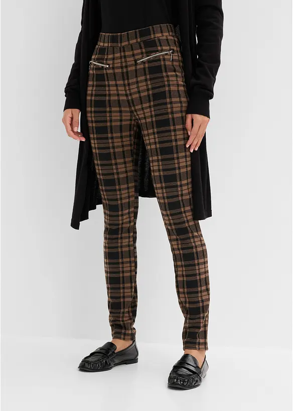 Pantaloni jacquard in jersey, bonprix