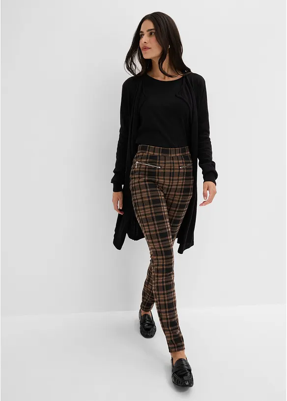 Pantaloni jacquard in jersey, bonprix