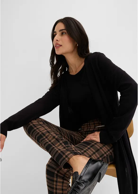 Pantaloni jacquard in jersey, bonprix