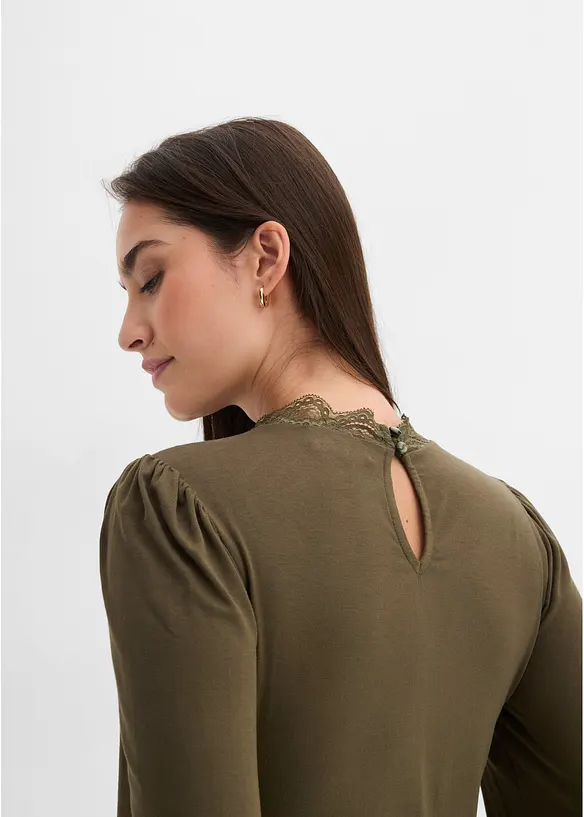 Maglia a maniche lunghe in misto viscosa, bonprix