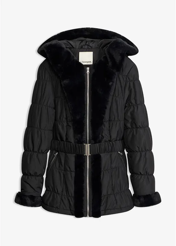 Giacca trapuntata con pelliccia sintetica, bonprix