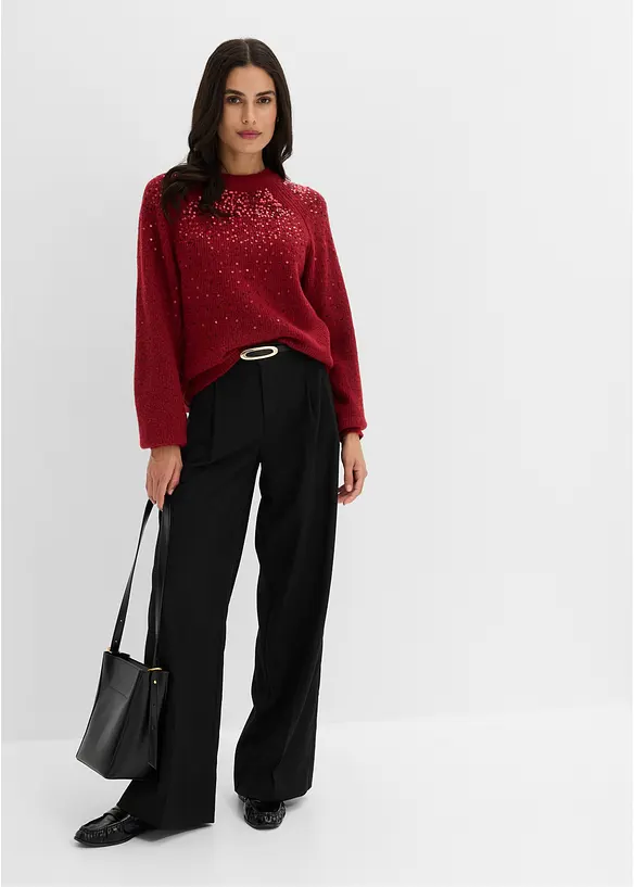 Maglione con paillettes, bonprix