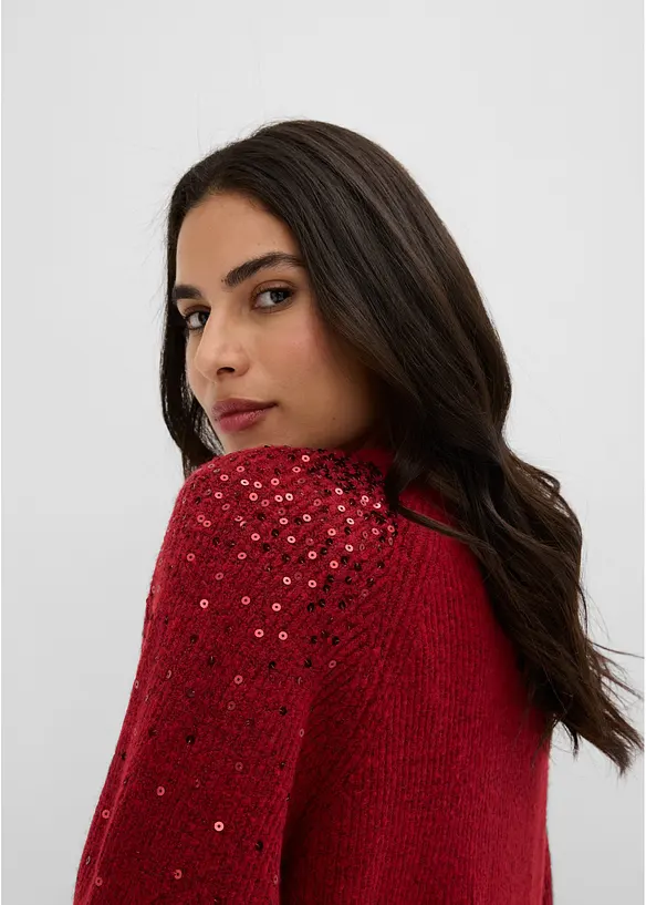 Maglione con paillettes, bonprix