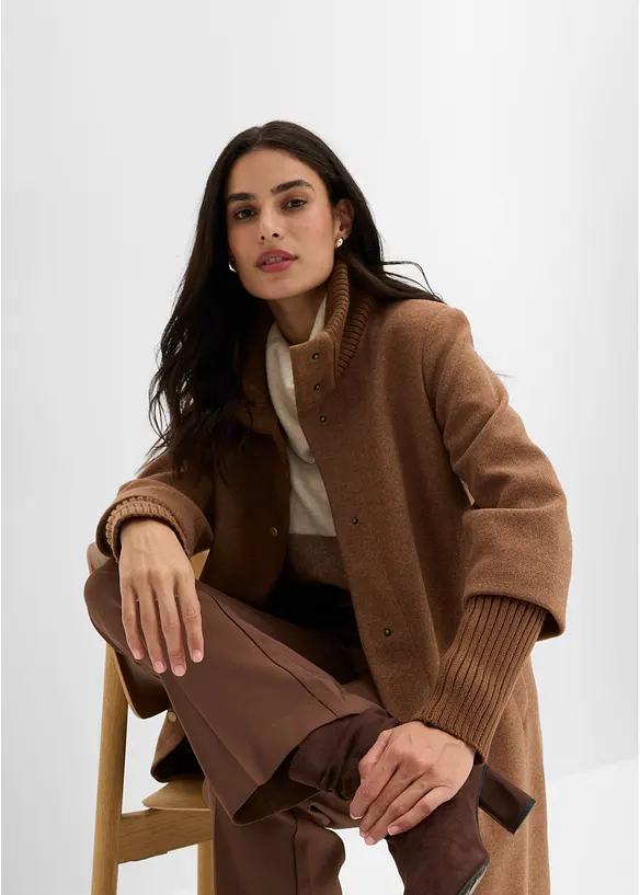 Cappotto corto in simil lana, bonprix
