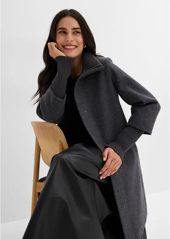 Cappotto corto in simil lana, bonprix