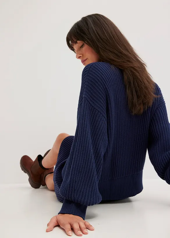 Maglione oversize in puro cotone, bonprix