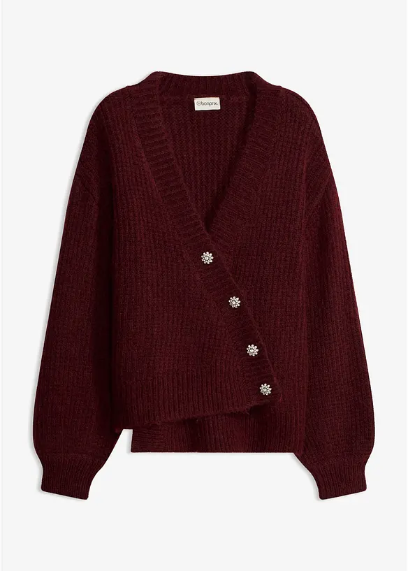 Cardigan in filato grosso di misto lana morbido, bonprix