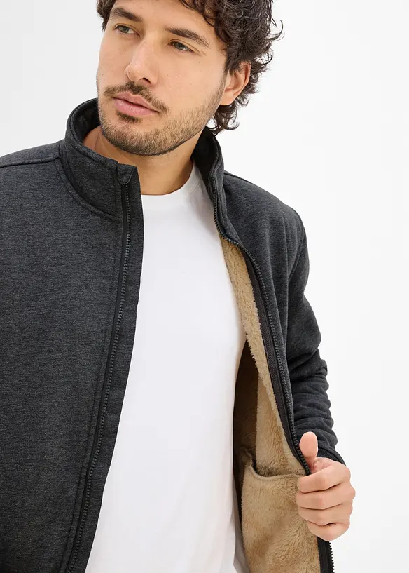 Tuta sportiva termica con morbida fodera in pile teddy, bonprix