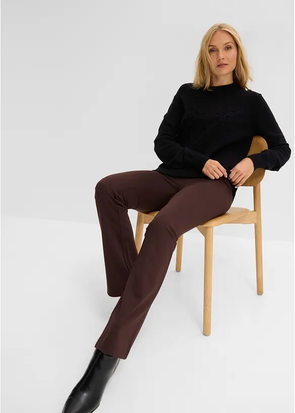 Pantaloni comodi in punto di Roma, bonprix