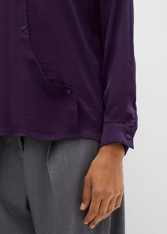 Camicia in satin fluido, bonprix