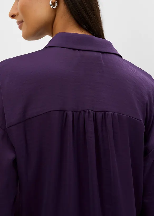Camicia in satin fluido, bonprix