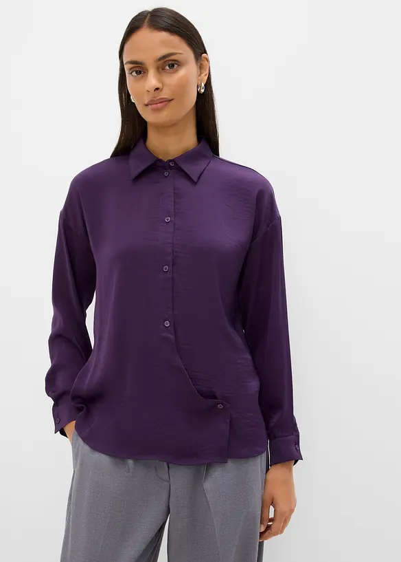 Camicia in satin fluido, bonprix