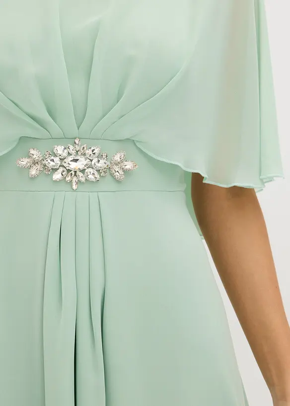 Abito in chiffon con applicazione di strass, bonprix