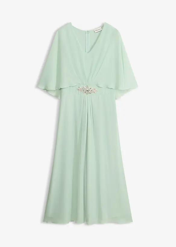 Abito in chiffon con applicazione di strass, bonprix