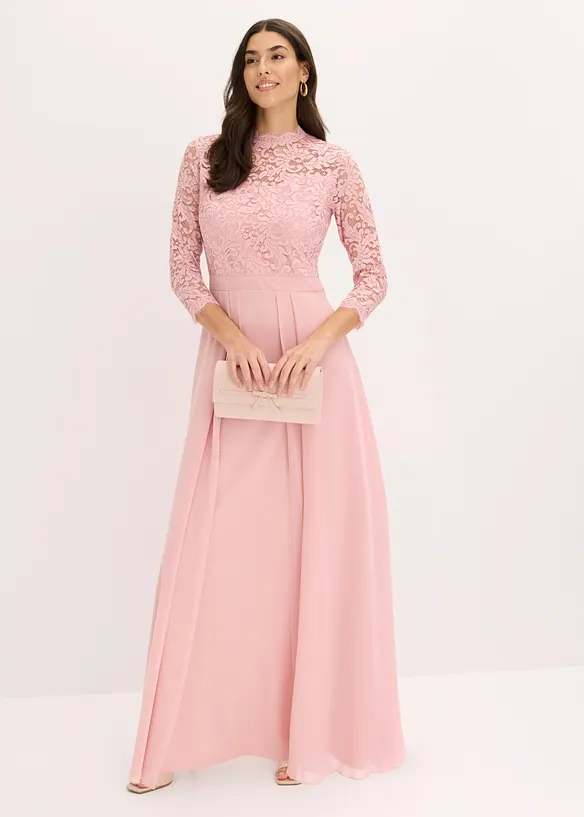 Abito lungo con pizzo, bonprix