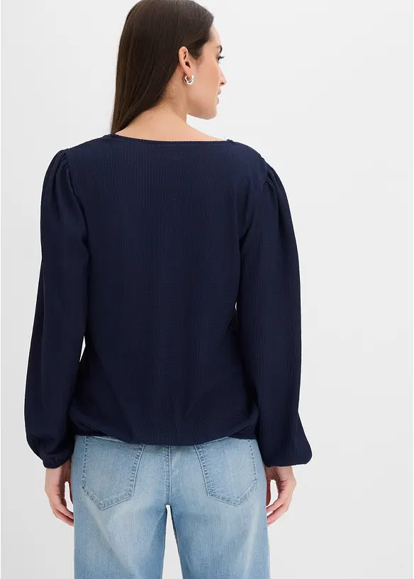 Maglia a maniche lunghe con pizzo, bonprix
