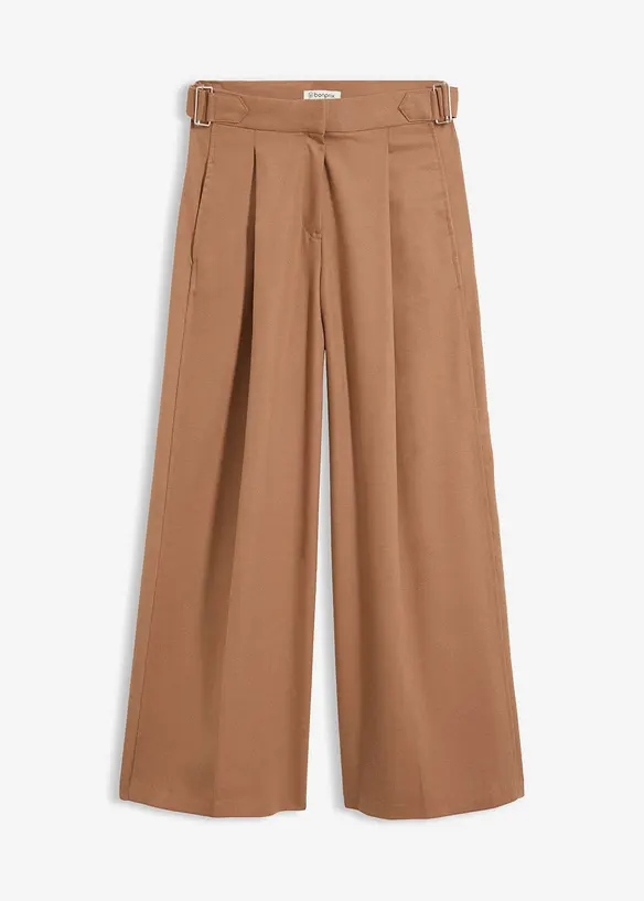 Pantaloni con fibbie ai lati in misto viscosa, bonprix
