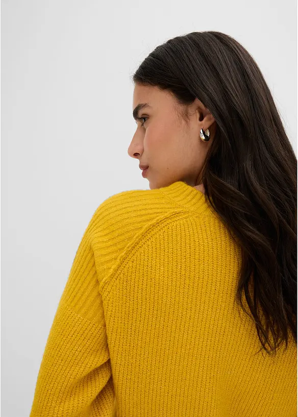 Maglione oversize con scollo a V, bonprix